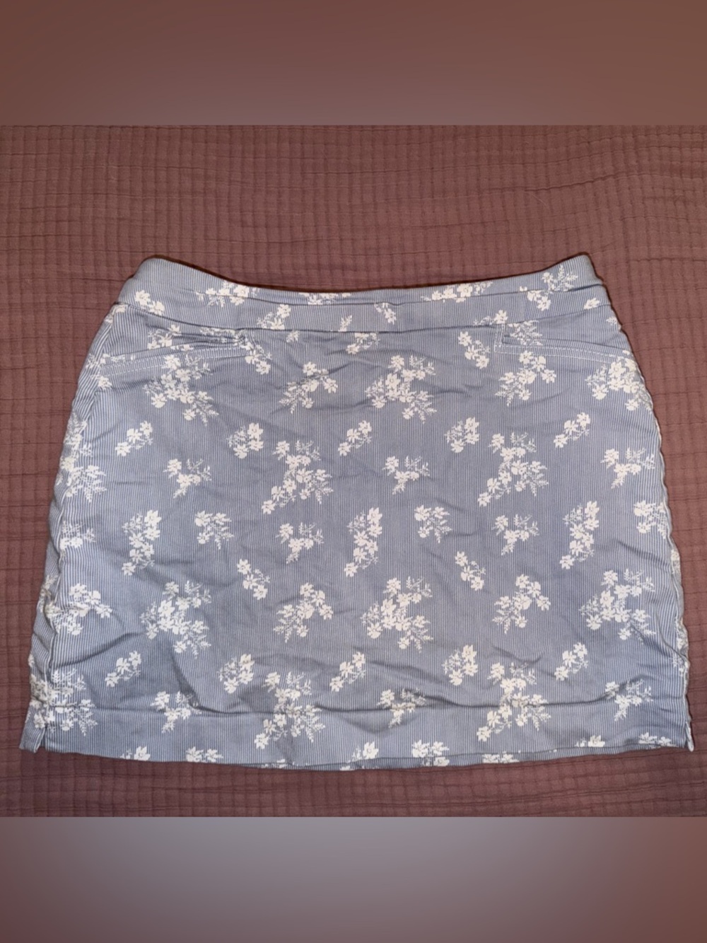 “Croft & Barrow” Floral Striped Mini Skirt